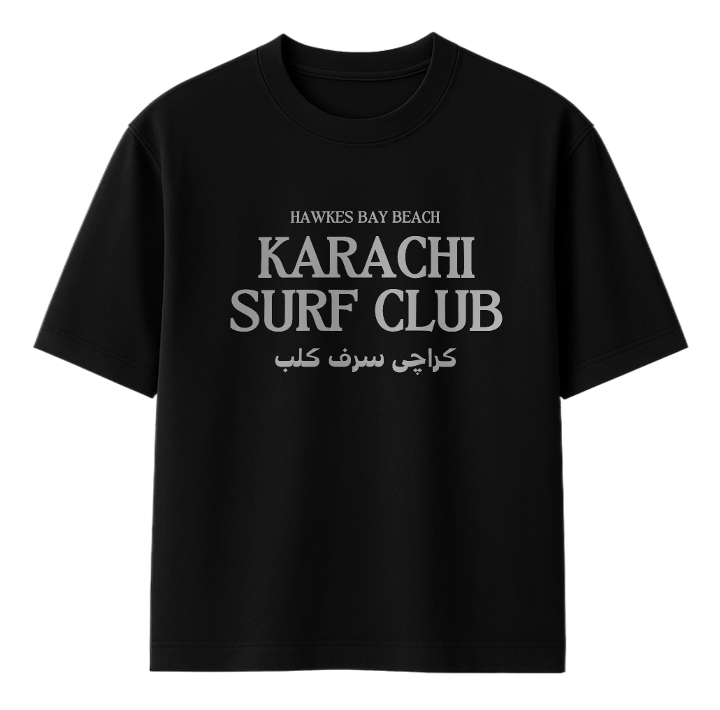 Oversized Karachi Surf Club Crewneck T-Shirt