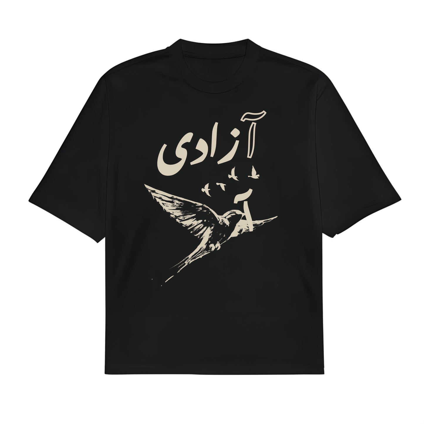 AZADI Dark Premium Oversized High Neck T-shirt