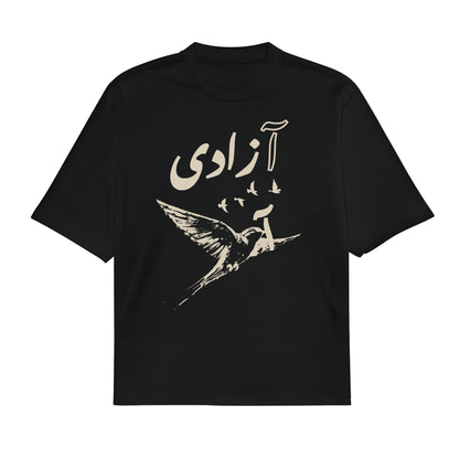AZADI Dark Premium Oversized High Neck T-shirt