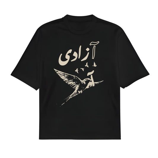 AZADI Dark Premium Oversized High Neck T-shirt